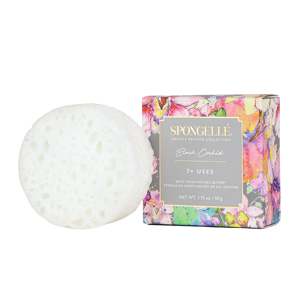 Spongellé | Easter Gifts | Mother's Day 2026 | Spring Gifts - Black Orchid Private Reserve Spongette | Soap Sponge | Soap