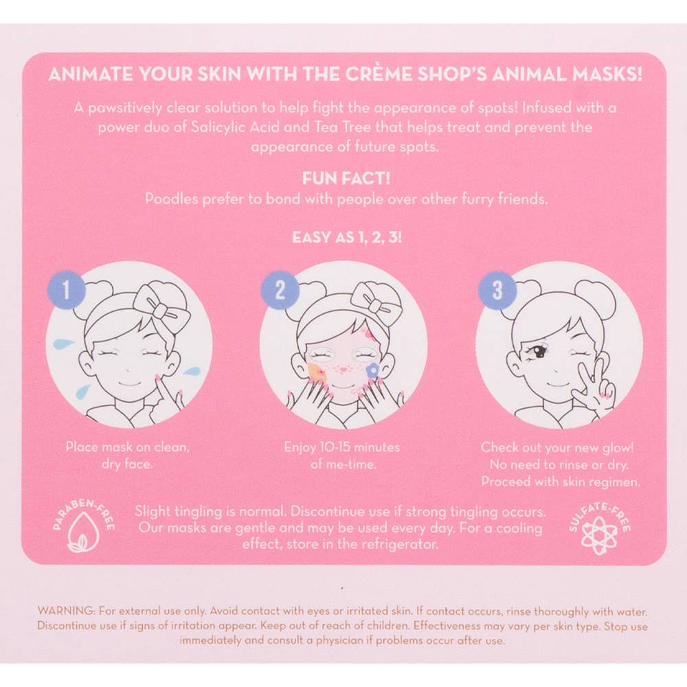 JOIA ACCESSORIES - THE CREME SHOP CLEAR UP SKIN ANIMATED POODLE F, PFM 00605 3