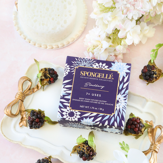 Spongellé | Valentines Day Gifts | Easter Gifts - Blackberry Private Reserve Spongette  | Soap Sponge | Soapy