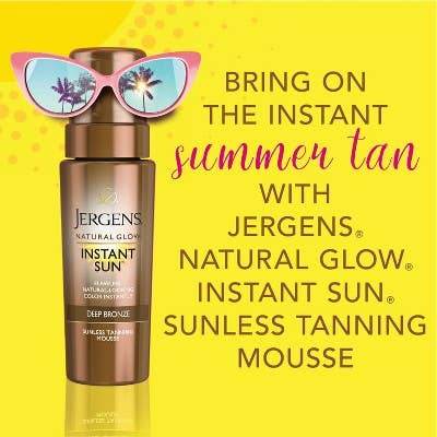 This is Beauty - Jergens Natural Glow Instant Moisturizing Self Tanner Tanning Foam Deep Bronze 6 fl oz - New