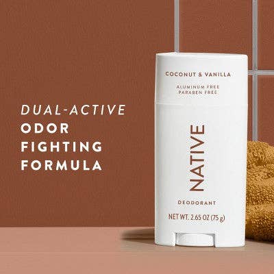 This is Beauty - Native Solid Deodorant for Women & Men Coconut & Vanilla 2.65oz - Imperfect Container
