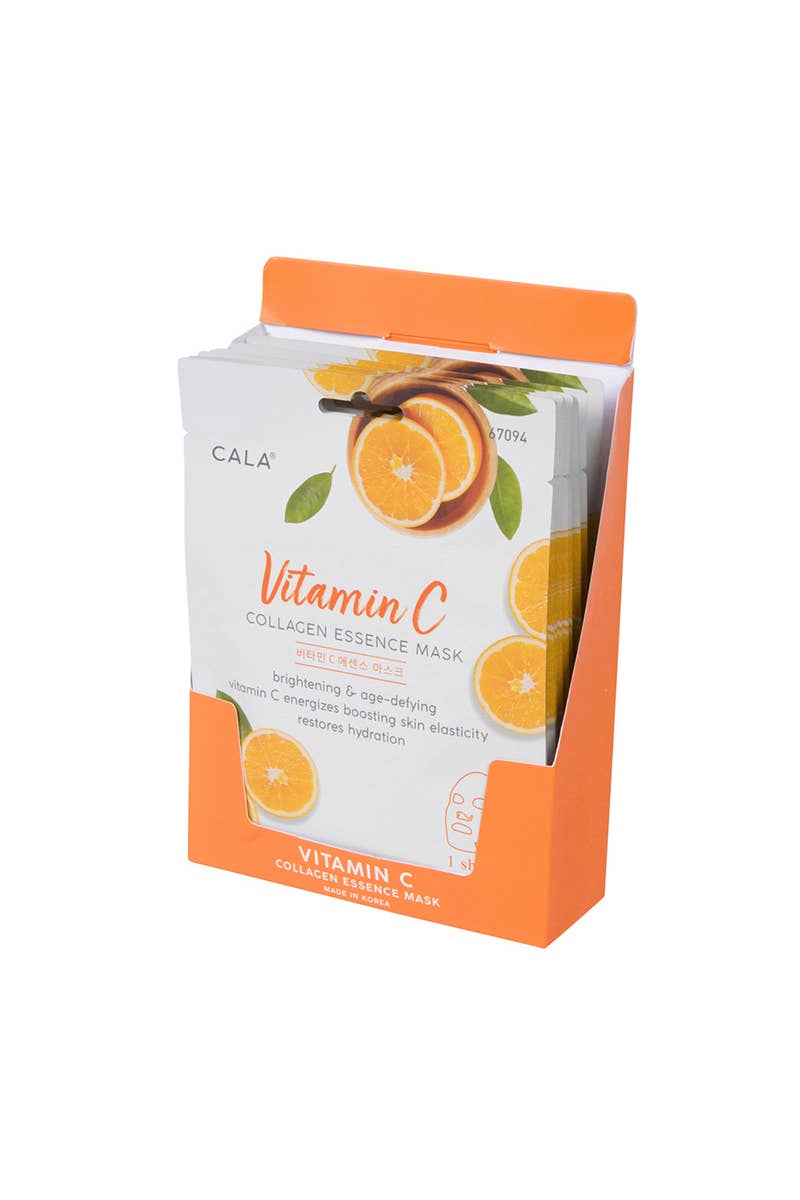 PINEAPPLE Beauty - CALA 67094 Vitamin C Essence Facial Mask Sheet - 12pcs