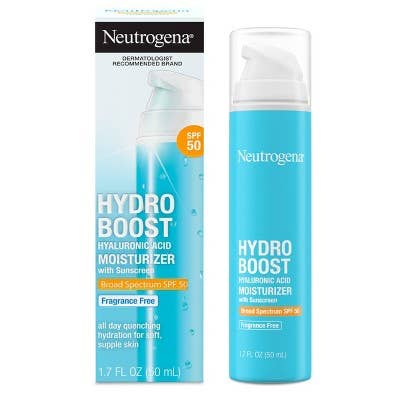 This is Beauty - Neutrogena Hydro Boost Hyaluronic Acid Facial Moisturizer to Hydrate & Soothe Dry Skin SPF 50 1.7 fl oz - Missing Box