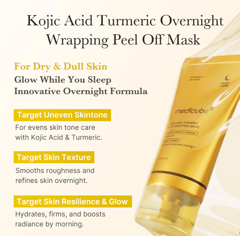 Best Beauty Group - MEDICUBE Kojic Acid Turmeric Overnight Wrapping Mask