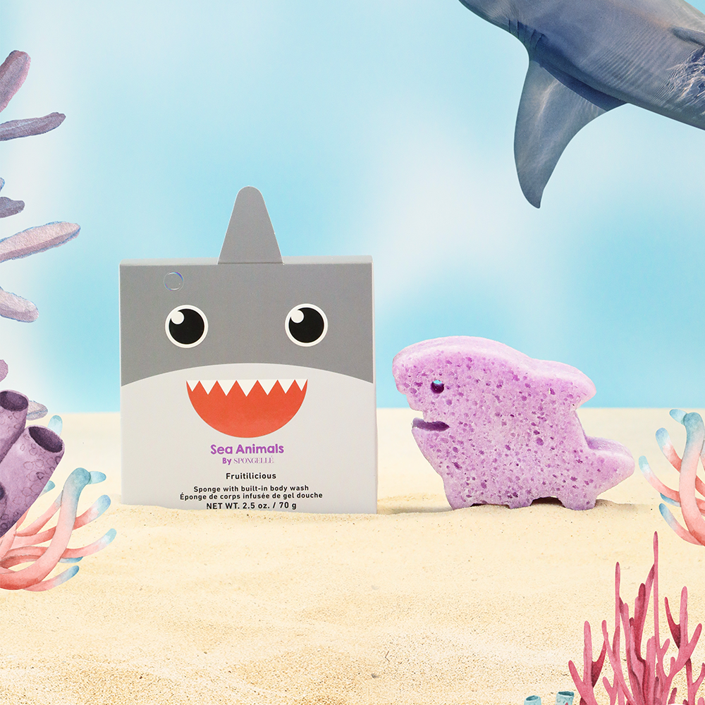 Spongellé | Easter Gifts | Mother's Day 2026 | Spring Gifts - Sammy Shark Sea Animals Sponge