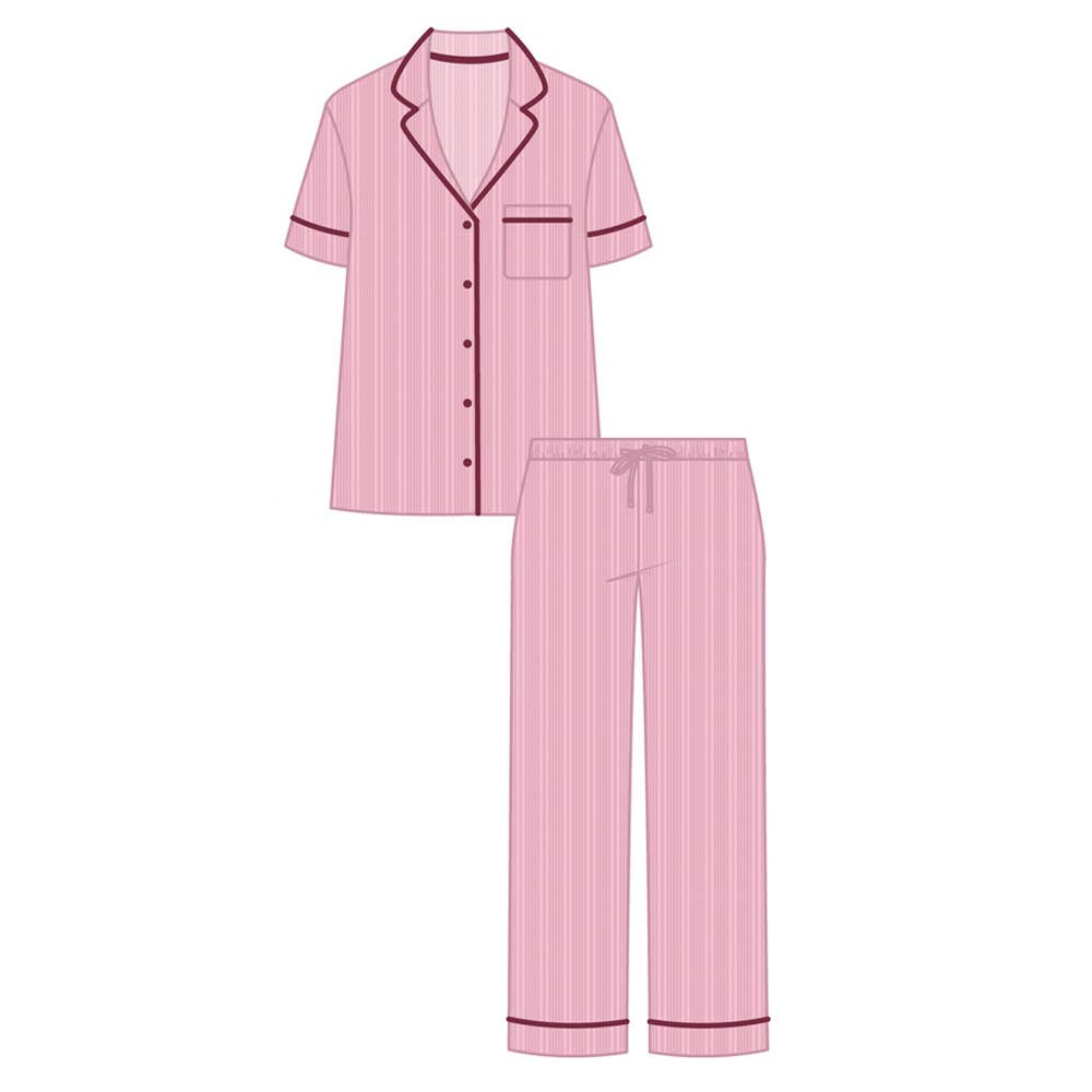 JOIA ACCESSORIES - SHORTSLEEVE NOTCH COLLAR CAPRI SLEEPWEAR PAJA, RPCS7002 305