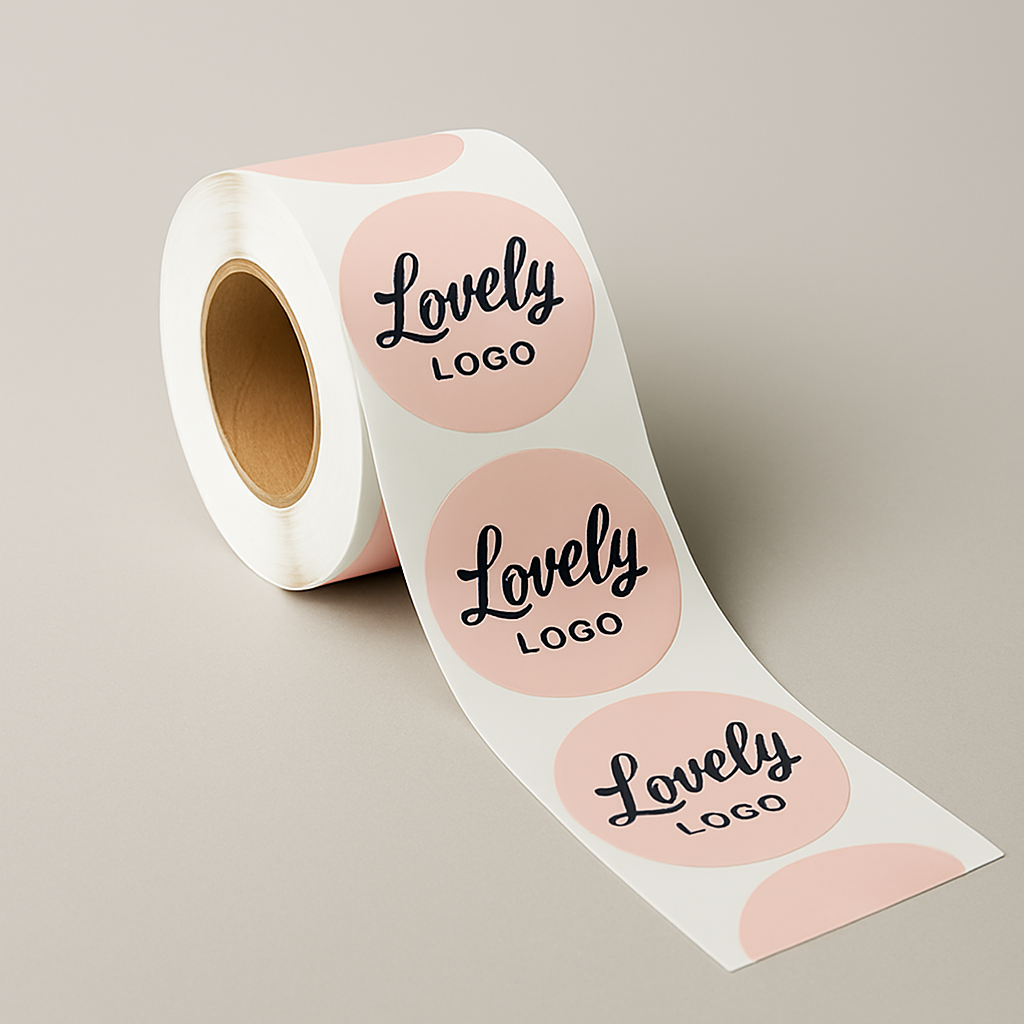 Beautique Goals - Simple 2" 'Your Logo' Creation Self-Adhesive Round Stickers