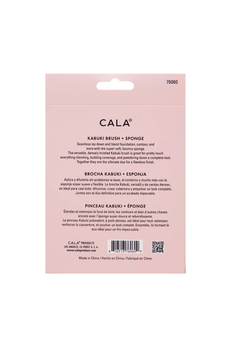 PINEAPPLE Beauty - CALA 76060 Pink Kabuki Brush and Blending Sponge Set -6 set