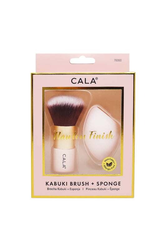 PINEAPPLE Beauty - CALA 76060 Pink Kabuki Brush and Blending Sponge Set -6 set