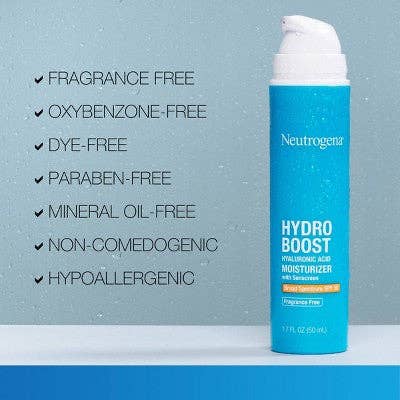 This is Beauty - Neutrogena Hydro Boost Hyaluronic Acid Facial Moisturizer to Hydrate & Soothe Dry Skin SPF 50 1.7 fl oz - Missing Box