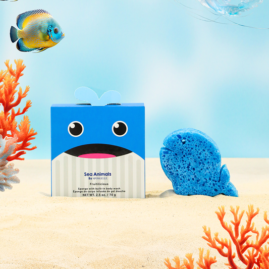 Spongellé | Valentines Day Gifts | Easter Gifts - Walter Whale Sea Animals Sponge