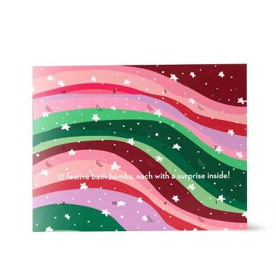 This is Beauty - Da Bomb Bath Fizzers Bath Bomb Gift Set Rainbow Boxed Calendar Holiday Colors 12ct/18oz - Imperfect Box