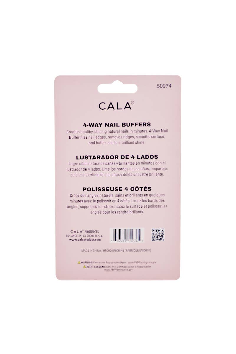 PINEAPPLE Beauty - CALA 50974 Cherry Print 4-Way Nail Buffers - 6