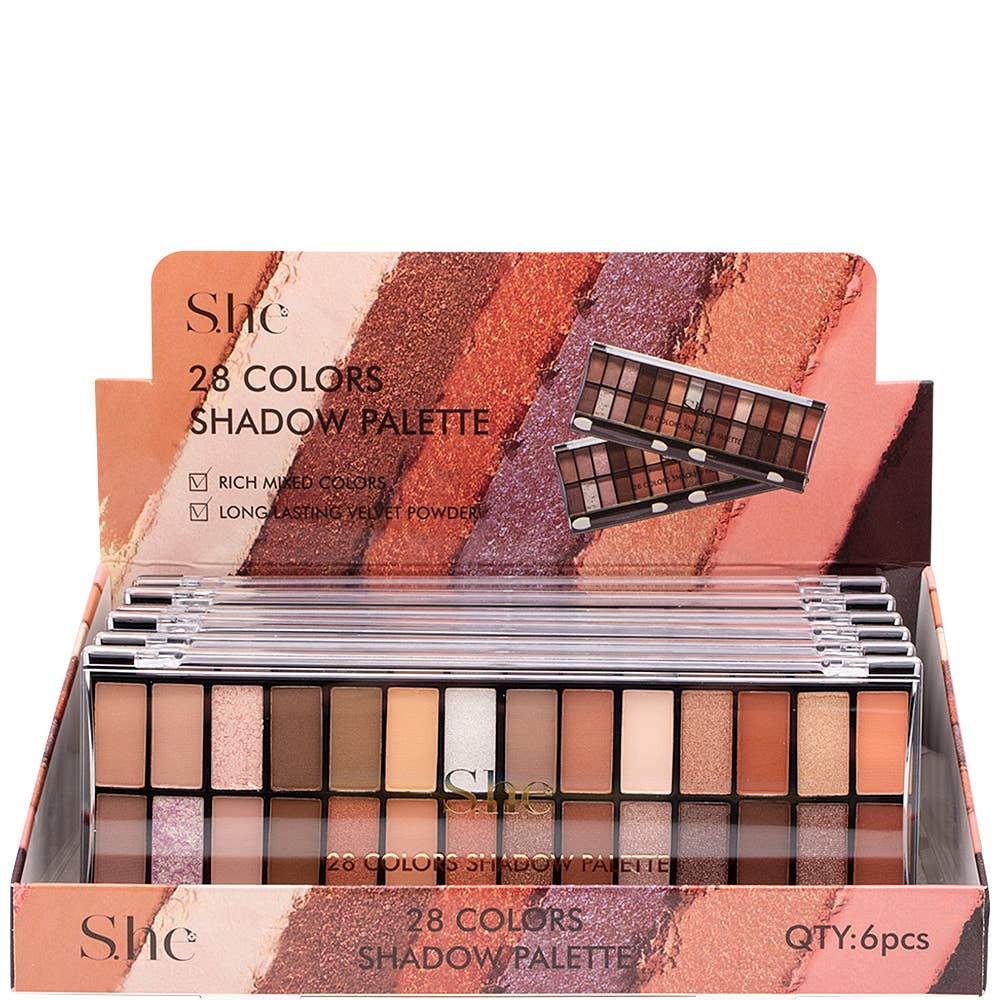 JOIA ACCESSORIES - 28 COLORS SHADOW PALETTE  6 UNITS , ES 1032