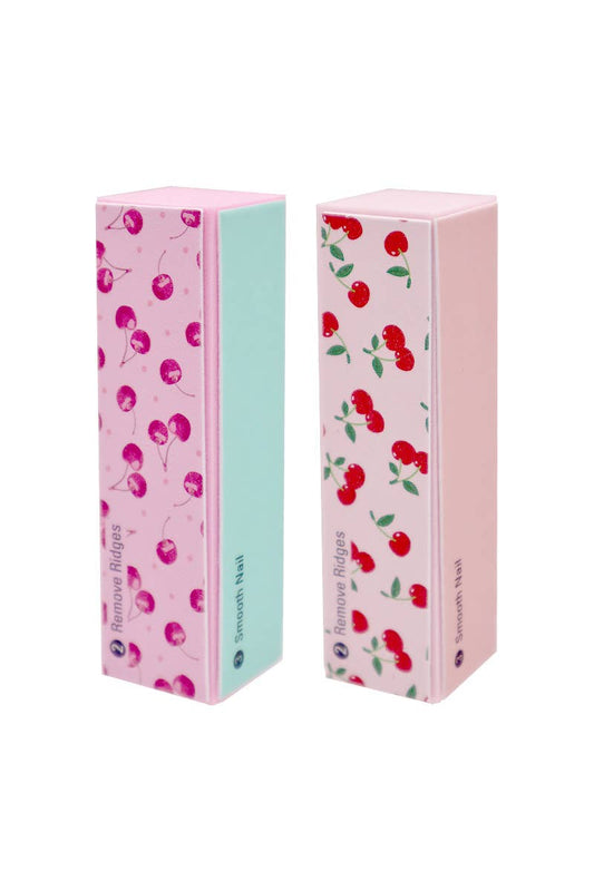 PINEAPPLE Beauty - CALA 50974 Cherry Print 4-Way Nail Buffers - 6