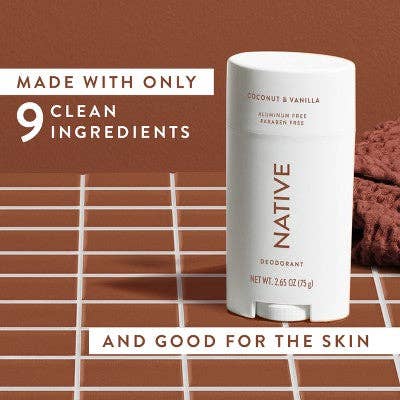 This is Beauty - Native Solid Deodorant for Women & Men Coconut & Vanilla 2.65oz - Imperfect Container