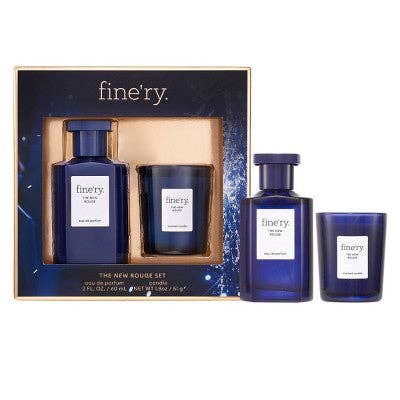 This is Beauty - Fine'ry. Full Size EDP + Mini Candle Gift Set The New Rouge 2pc - Imperfect Box