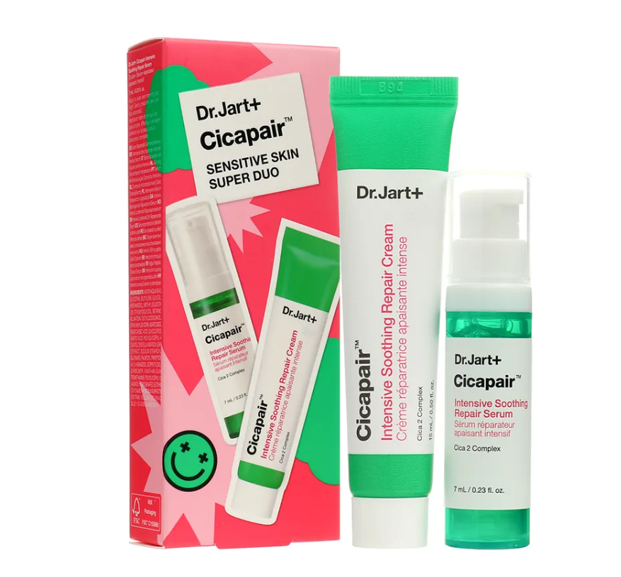 Best Beauty Group - Dr. Jart Cicapair Sensitive Skin Super Duo Set Cream Serum