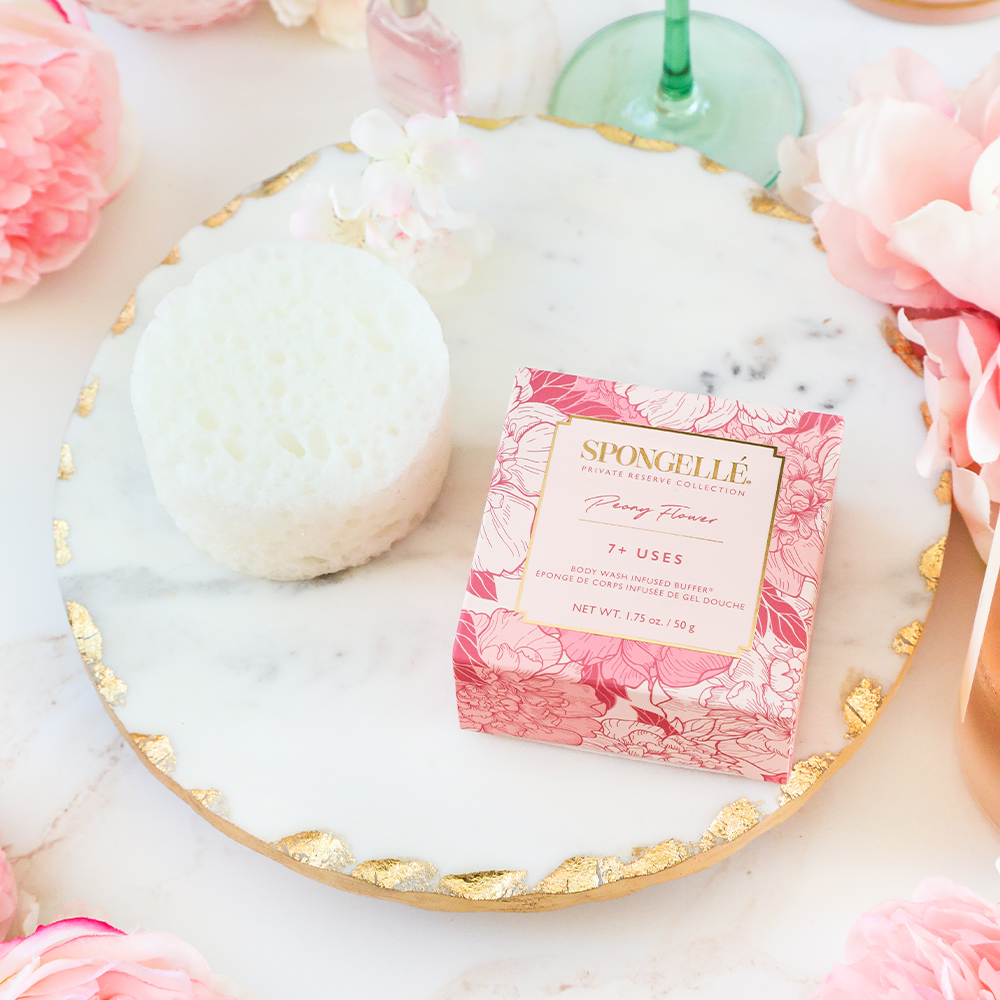 Spongellé | Valentines Day Gifts | Easter Gifts - Peony Flower Private Reserve Spongette 