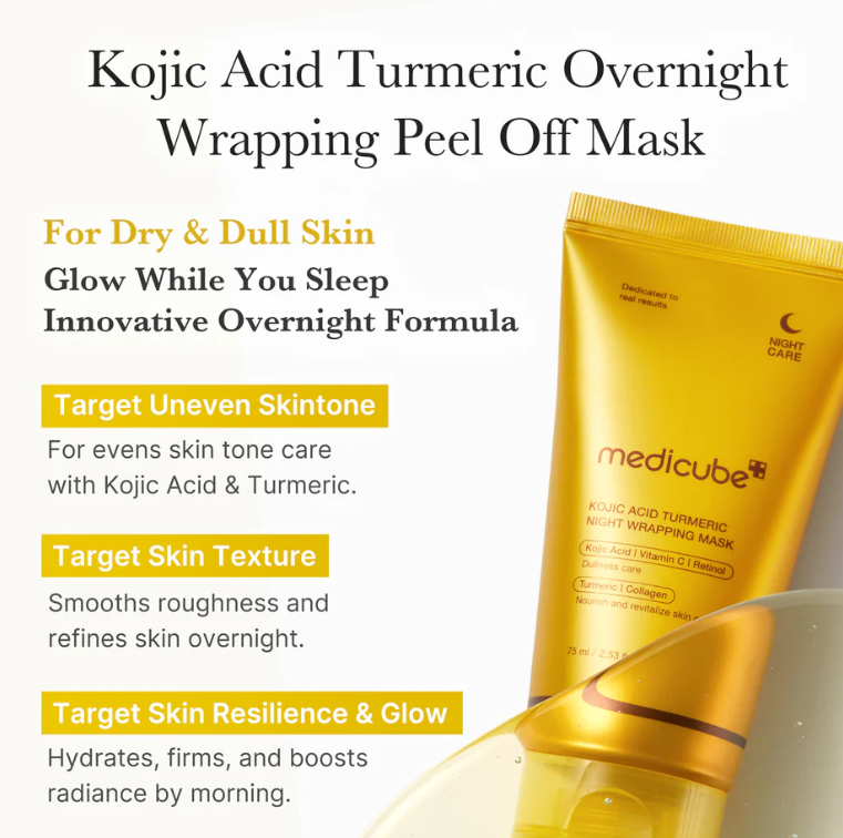 Best Beauty Group - MEDICUBE Kojic Acid Turmeric Overnight Wrapping Mask