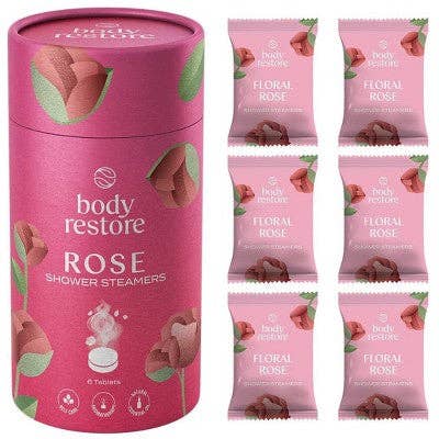 This is Beauty - Body Restore Shower Steamers with 100% Natural Essential Oil Rose Shower 6ct - New