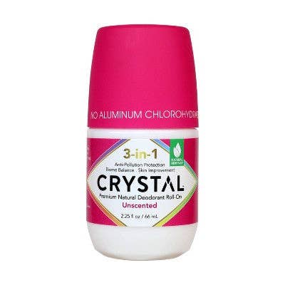 This is Beauty - Crystal 3-in-1 Natural Mineral Roll-On Deodorant Unscented 2.25 fl oz - New