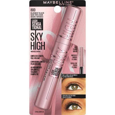 This is Beauty - Maybelline Lash Sensational Sky High Mascara Washable Blackest Blk 0.24 fl oz - Imperfect Box