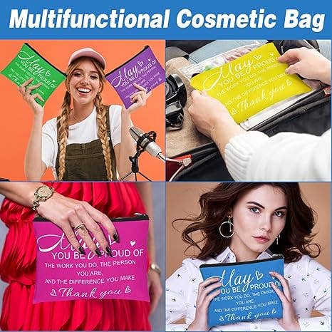 Crover - Canvas Makeup Bags – Motivational Quote Design