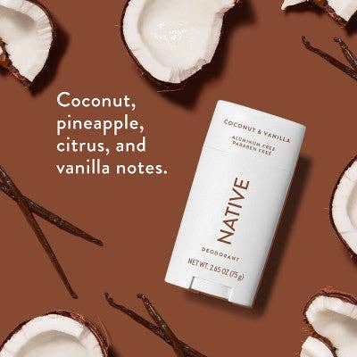 This is Beauty - Native Solid Deodorant for Women & Men Coconut & Vanilla 2.65oz - Imperfect Container