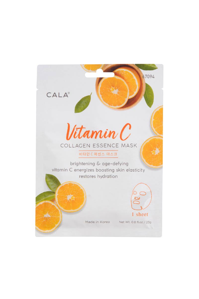 PINEAPPLE Beauty - CALA 67094 Vitamin C Essence Facial Mask Sheet - 12pcs