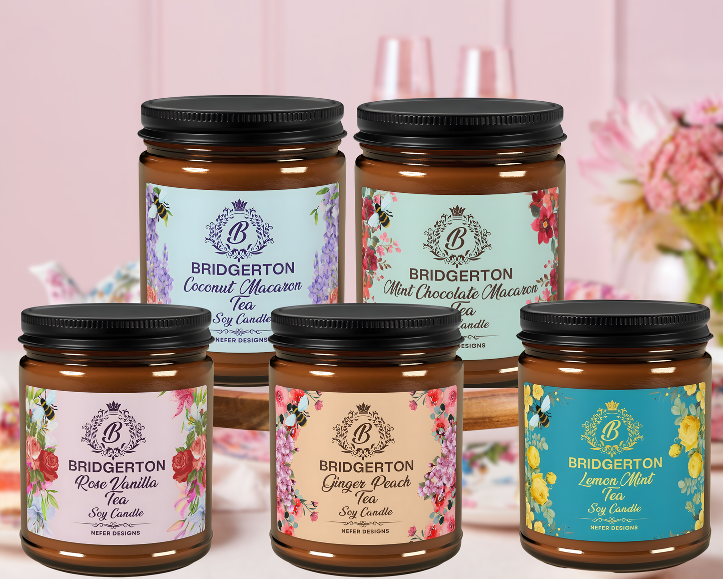 Nefer Designer Candles & Home Decor - The Bridgerton Collection – Candles of Refined Romance