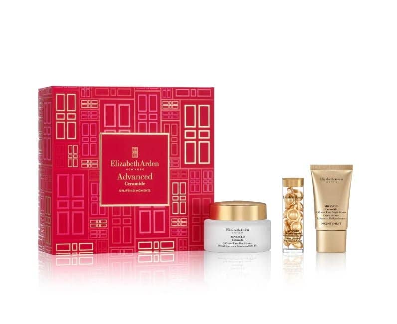 Super Stock Wholesale - Elizabeth Arden Advanced Ceramide Uplifting Moments Gift Set Ceramide Capsules, Lift and Firm Day Cream, and Advanced Ceramide Lift and Firm Night Cream