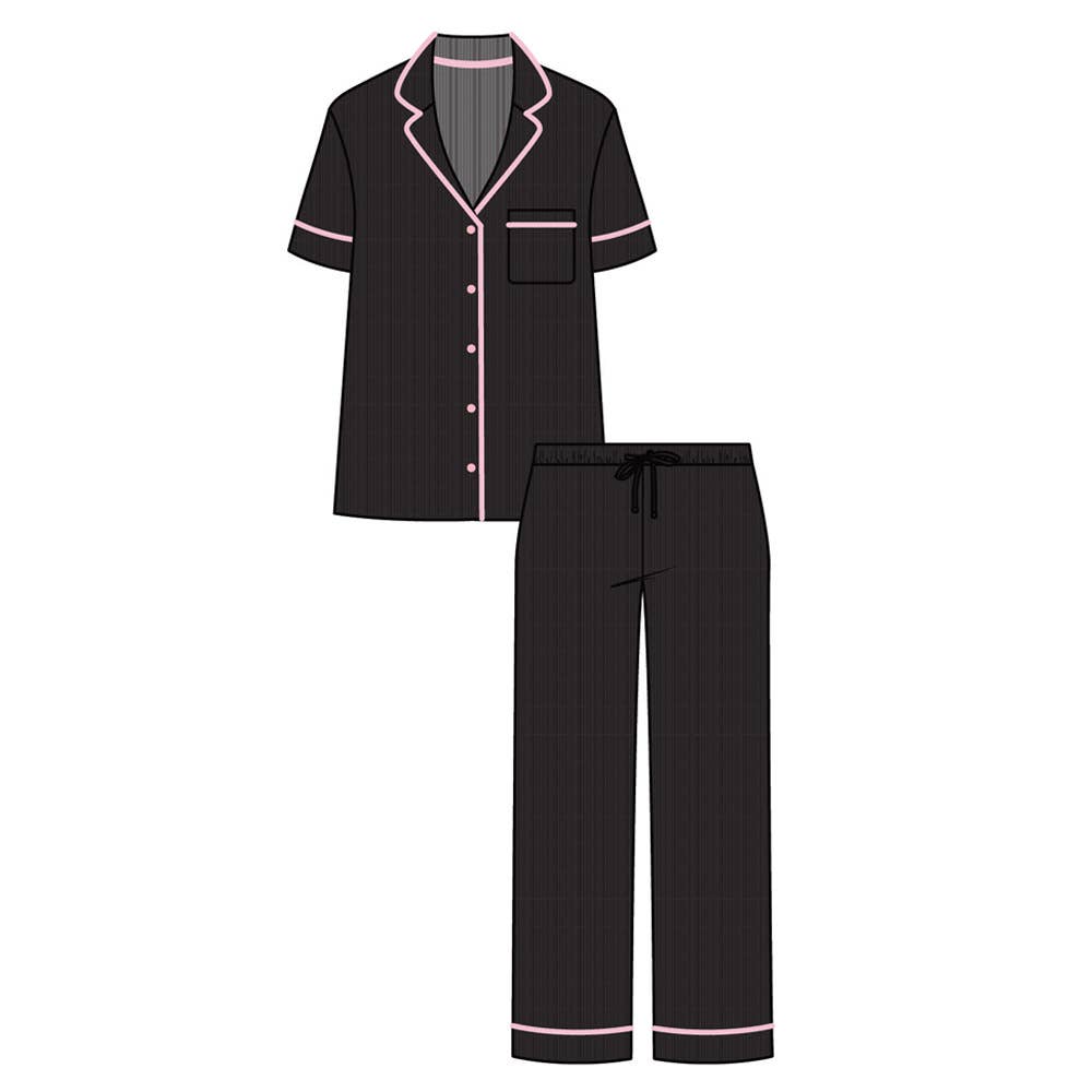 JOIA ACCESSORIES - SHORTSLEEVE NOTCH COLLAR CAPRI SLEEPWEAR PAJAM, RPCS7002 51