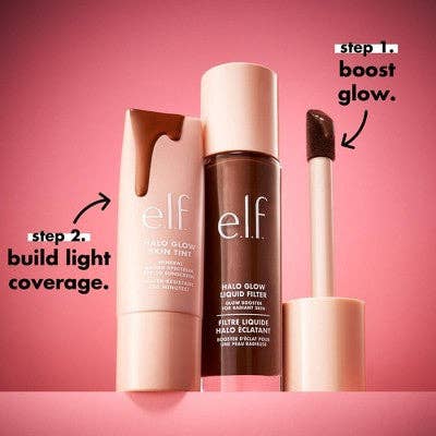 This is Beauty - E.l.f. Halo Glow Skin Tint Light Coverage Foundation Mineral SPF 50 9 Medium Cool 1 fl oz - Imperfect Box