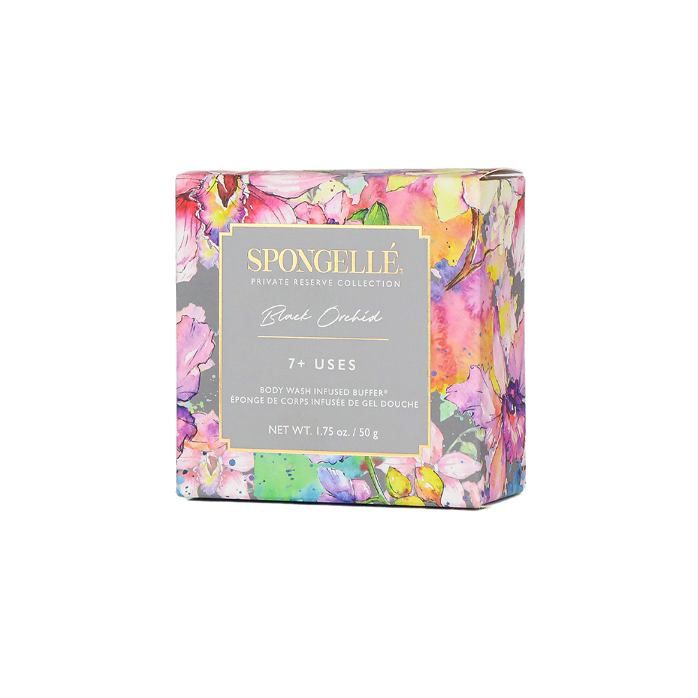 Spongellé | Easter Gifts | Mother's Day 2026 | Spring Gifts - Black Orchid Private Reserve Spongette  | Soap Sponge | Soap