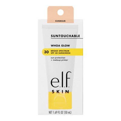 This is Beauty - E.l.f. SKIN Suntouchable Whoa Glow Primer Sunbeam SPF 30 1.69oz - New