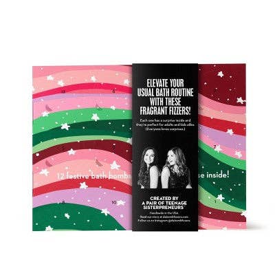 This is Beauty - Da Bomb Bath Fizzers Bath Bomb Gift Set Rainbow Boxed Calendar Holiday Colors 12ct/18oz - Imperfect Box