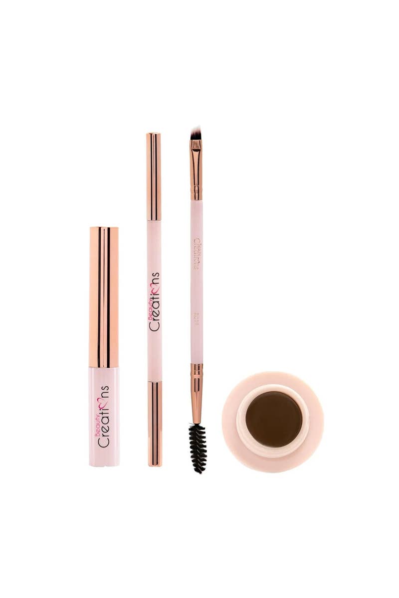 PINEAPPLE Beauty - Beauty Creations BES-5 Brow Definer Kit Dark Brown - 6pc