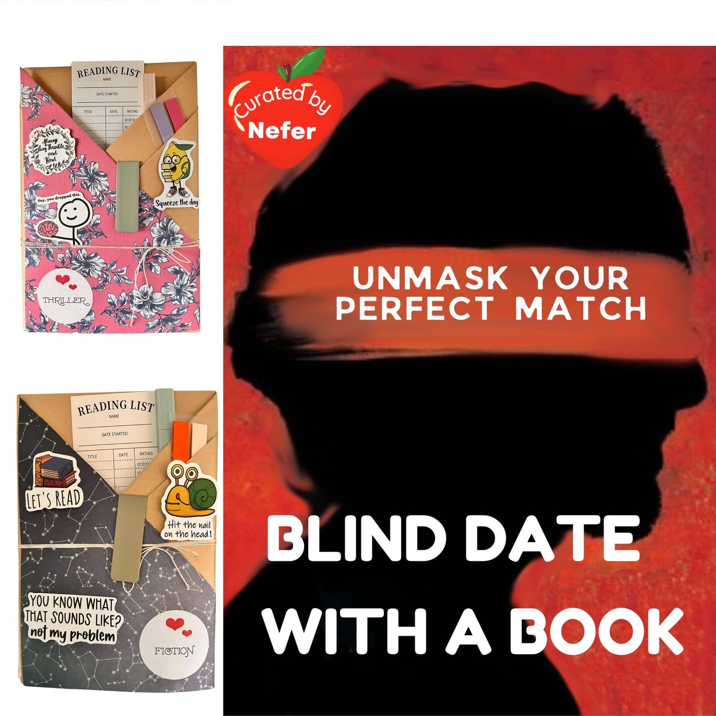 Nefer Designer Candles & Home Decor - Blind Date with a Book - Paperback | Bookish Book Club Gifts