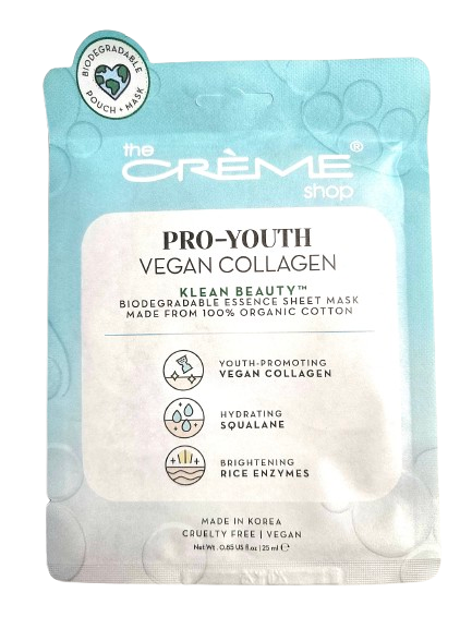 Crover - The Crème Shop Klean Beauty™ Vegan Collagen Face Sheet Mask