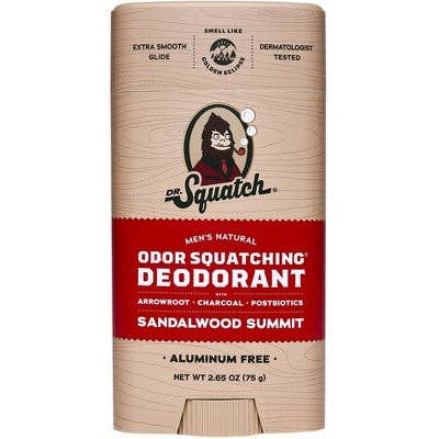 This is Beauty - DR. SQUATCH Men's Natural Deodorant Sandalwood Summit 2.65oz - New