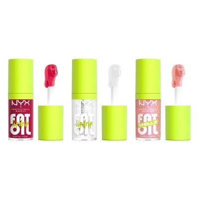 This is Beauty - NYX Professional Makeup Fat Oil Lip Drip Holiday Trio Lip Gloss 3 pc - Imperfect Box