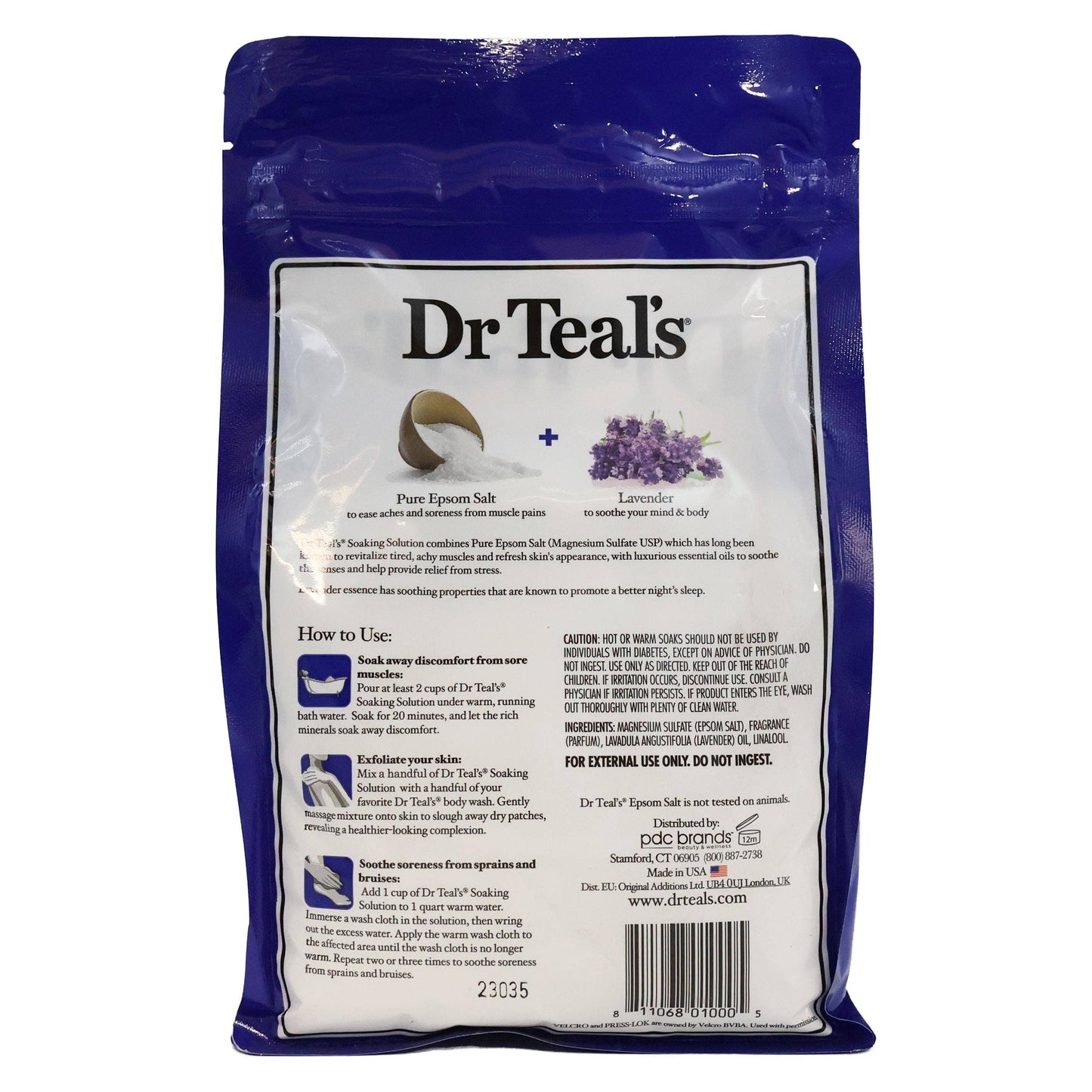 KT Supply - Dr Teals Epsom Salt Soaking Solution SootheLavender,3 LB.