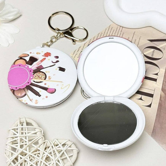Diacly - 12pk Cosmetic Theme Key Holder Handheld Makeup Mirror