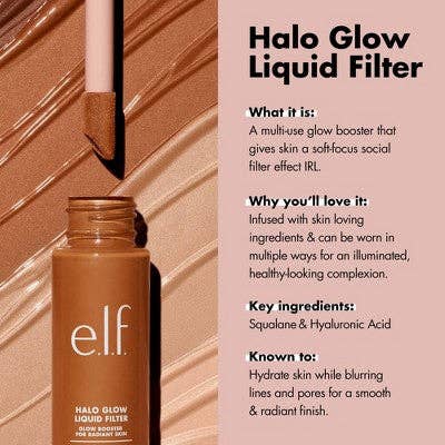This is Beauty - E.l.f. Halo Glow Liquid Filter Highlighter 4 Medium 1.06 fl oz - New