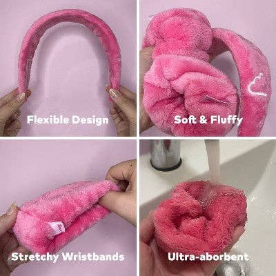This is Beauty - MakeUp Eraser Drip Eraser Head Band/Wrist Guards 3ct - New
