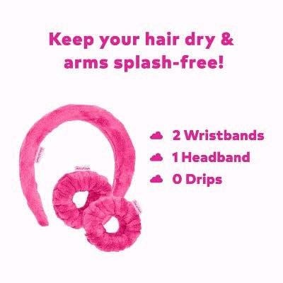 This is Beauty - MakeUp Eraser Drip Eraser Head Band/Wrist Guards 3ct - New