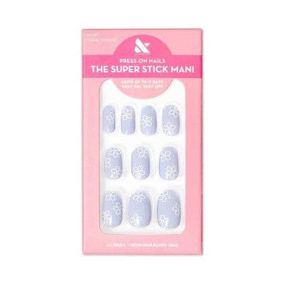 This is Beauty - Olive & June Fake Nails S Round Floral Doodle 32ct - New
