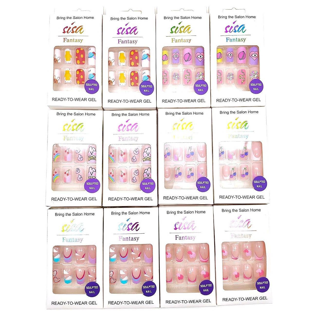 Diacly - Fashion Design Press On Toenails Set