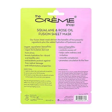 Crover - The Crème Shop Fusion Face Mask – Squalane & Rose Oil